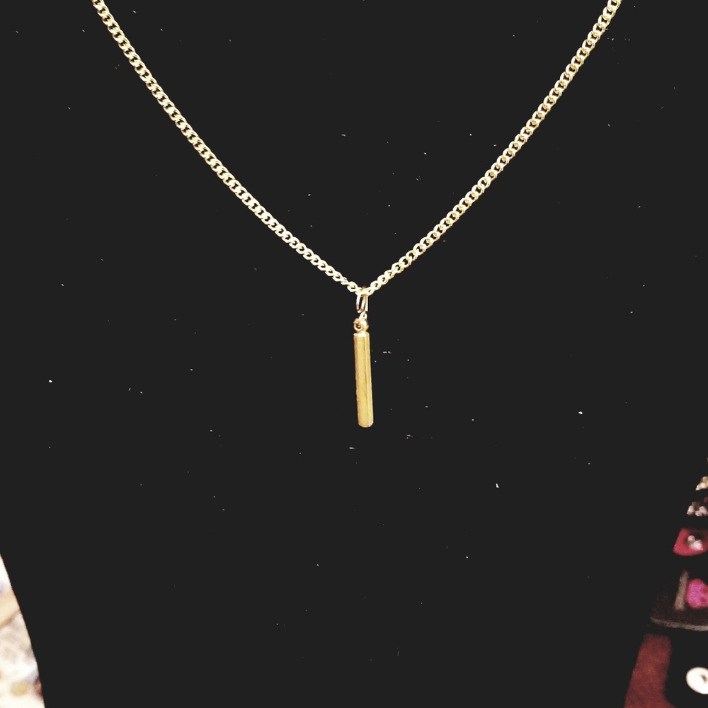 Minimalist Gold Bar Necklace